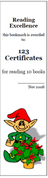 Christmas bookmark template free