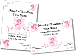 cute princess award template