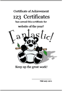 cute certificate with panda border