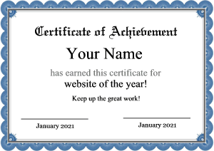 certificate template, portrait