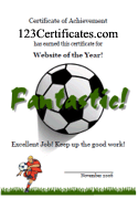 Soccer Certificate Templates