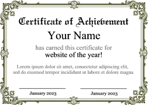 certificate of retirement template