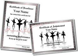 Printable Ballet Certificate Templates