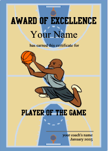 basketball dunk award