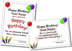 Free Birthday Certificate Templates