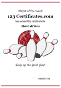 Free Printable Bowling Certificates