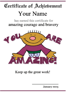 certificate template for kids, encouragement