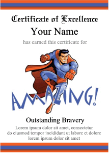 superhero certificate template