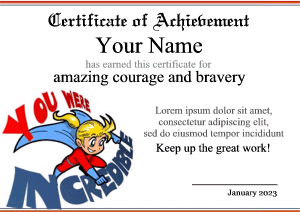 certificate border, superhero