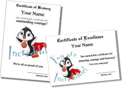 penguin certificate border
