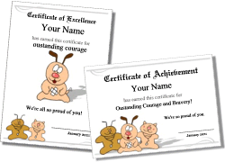 childrens hospital award certificate