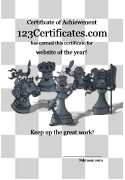 free chess certificates