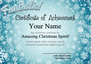 Snowflake certificate background