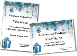 present and garland certificate border