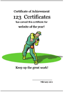 printable cricket certificates templates