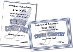 cross country certificate template