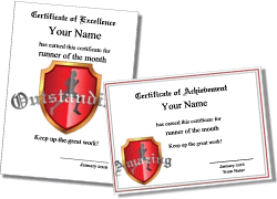 free printable cross country certificate