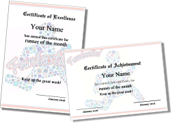 cross country certificate for kids