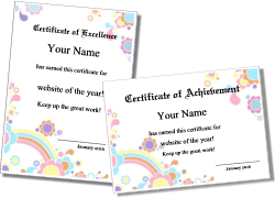 cute certificate templates