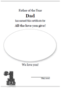 Father's Day award for kids to give