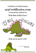 dinosaur award templates for kids