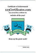 Printable drama certificates templates