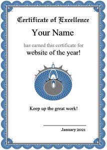 certificate template, landscape
