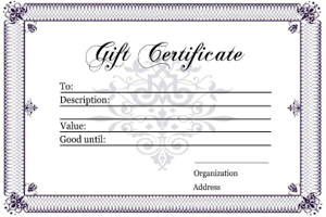 Free Printable Blank Gift Certificate FREE PRINTABLE TEMPLATES
