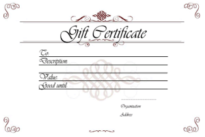 10+ Free Gift Certificate Templates