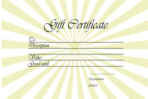 Gift certificate, gift card, Voucher, Coupon template with floral