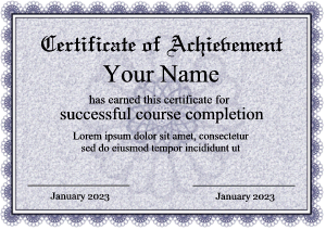 templates certificate