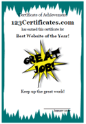 cool certificates for girls