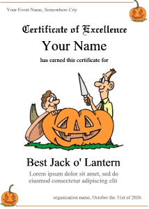 pumpkin carving contest award