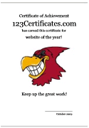 cardinals team certificate