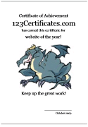 printable dragons certificate template