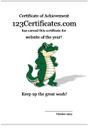 gators award certificate template