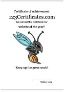 hornets award certificate template