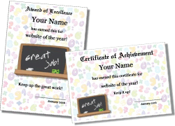 certificate templates for math