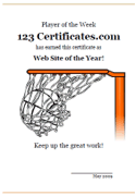netball certificate template