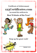 certificate template for kids