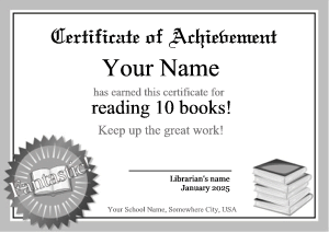 classic reading certificate background, silver, elegant design