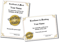 excellent reader certificate