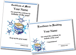 phonics award certificate