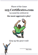 free rugby certificate template