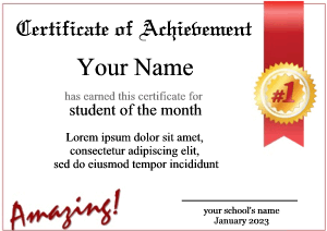 academic certificate templates