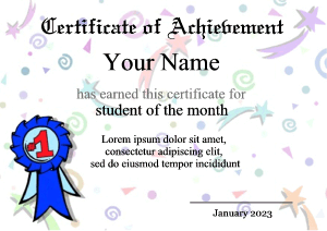 certificate template, ribbon, best