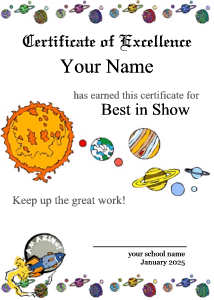 science certificate for elemntary school