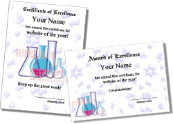 certificate templates for science