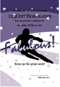 skiing certificate template