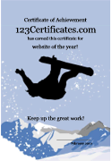 snowboarding certificate printable